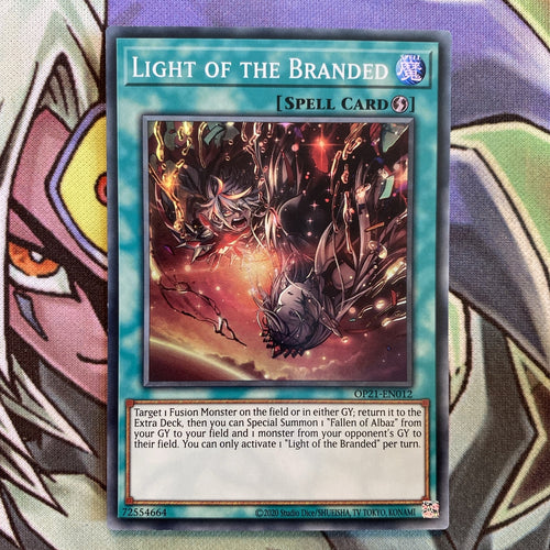 OP21-EN012 Light Of The Branded Super Rare Unlimited Edition NM Yugioh Card