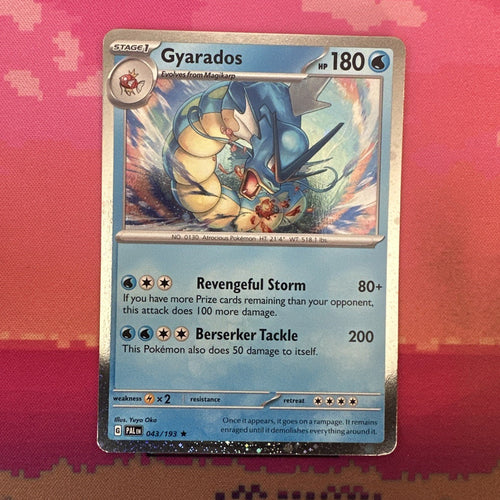Pokemon Card Gyarados Paldea Evolved Cosmo Holo Rare 043/193 Near Mint