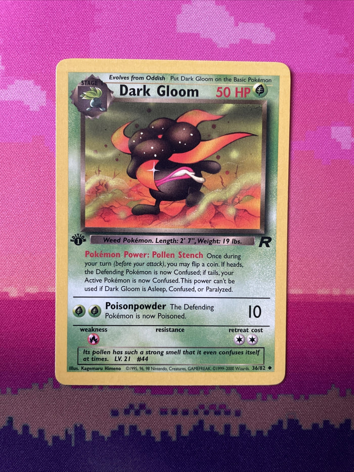 Pokemon Card Dark Gloom Team Rocket 1st Edition Uncommon 36/82 Near Mint