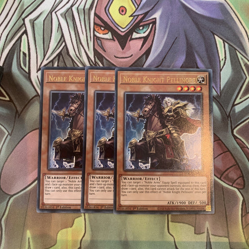 MAGO-EN085 x3 Noble Knight Pellinore Rare Excellent Condition Yugioh