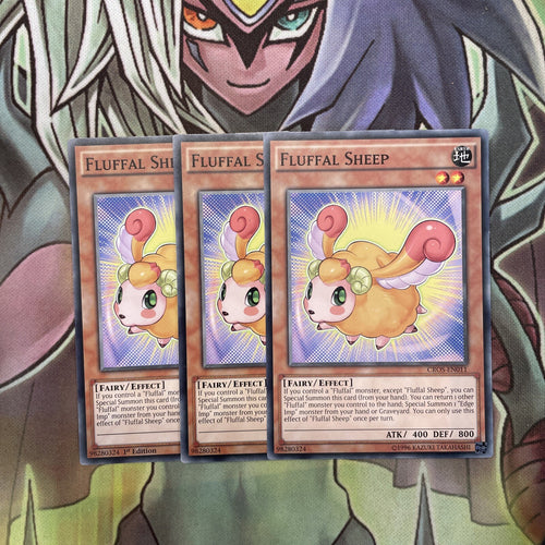 CROS-EN011 x3 Fluffal Sheep Common Excellent Condition Yugioh