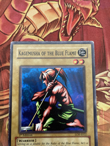 LOB-e022 Yugioh Kagemusha Of The Blue Flame 1st Edition (back)