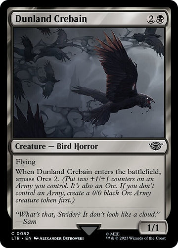 Dunland Crebain - The Lord of the Rings: Tales of Middle-earth Excellent MTG