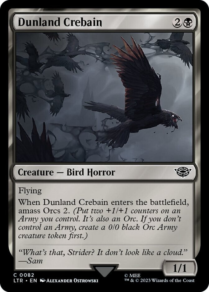 Dunland Crebain - The Lord of the Rings: Tales of Middle-earth Excellent MTG
