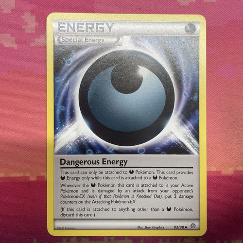 Pokemon Card Dangerous Energy Steam Siege Uncommon 82/98 NM
