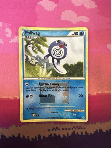 Pokemon Card Poliwag Unleashed Crosshatch League Promo 58/95 NM