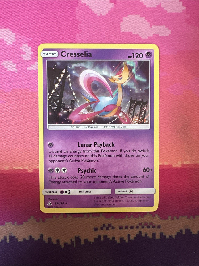 Pokemon Card Cresselia Ultra Prism Holo Rare 59/156 Near Mint