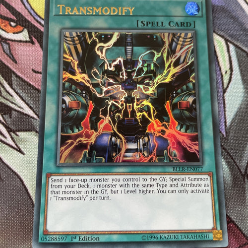 BLLR-EN077 Transmodify Ultra Rare 1st Edition Mint YuGiOh Card GERMAN