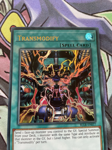 BLLR-EN077 Transmodify Ultra Rare 1st Edition Mint YuGiOh Card GERMAN (back)