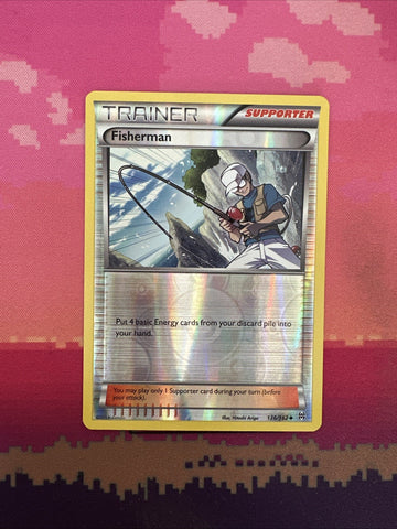 Pokemon Card Fisherman Breakthrough Reverse Holo 136/162 NM