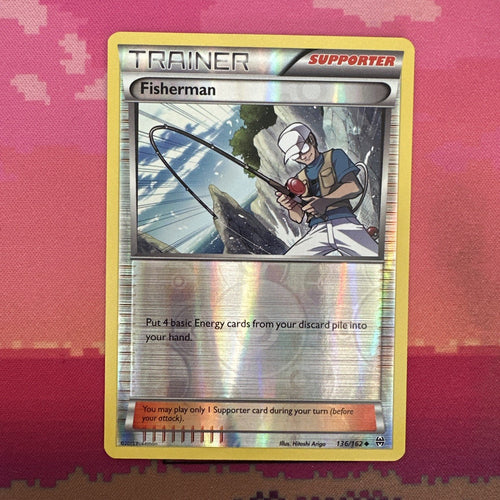 Pokemon Card Fisherman Breakthrough Reverse Holo 136/162 NM