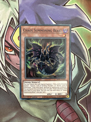 MP21-EN250 Chaos Summoning Beast Super Rare 1st Edition NM Yugioh Card