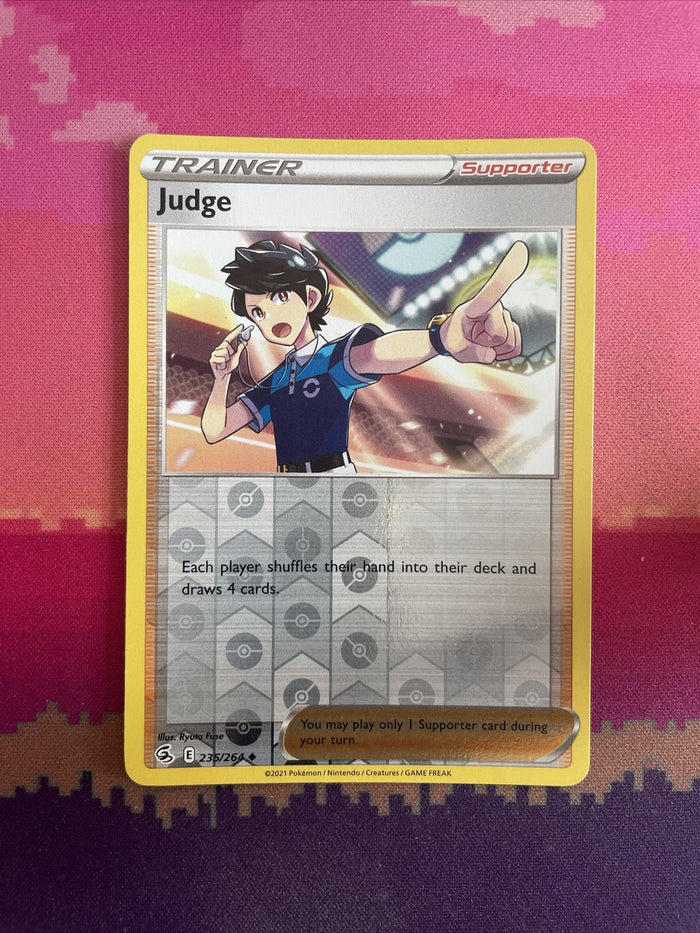 Pokemon Card Judge Fusion Strike Reverse Holo Uncommon 235/264 NM