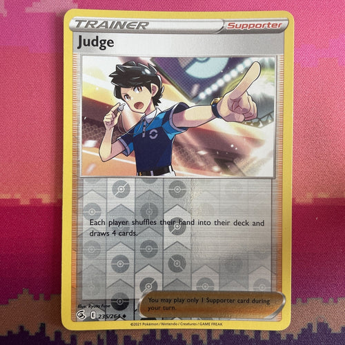 Pokemon Card Judge Fusion Strike Reverse Holo Uncommon 235/264 NM