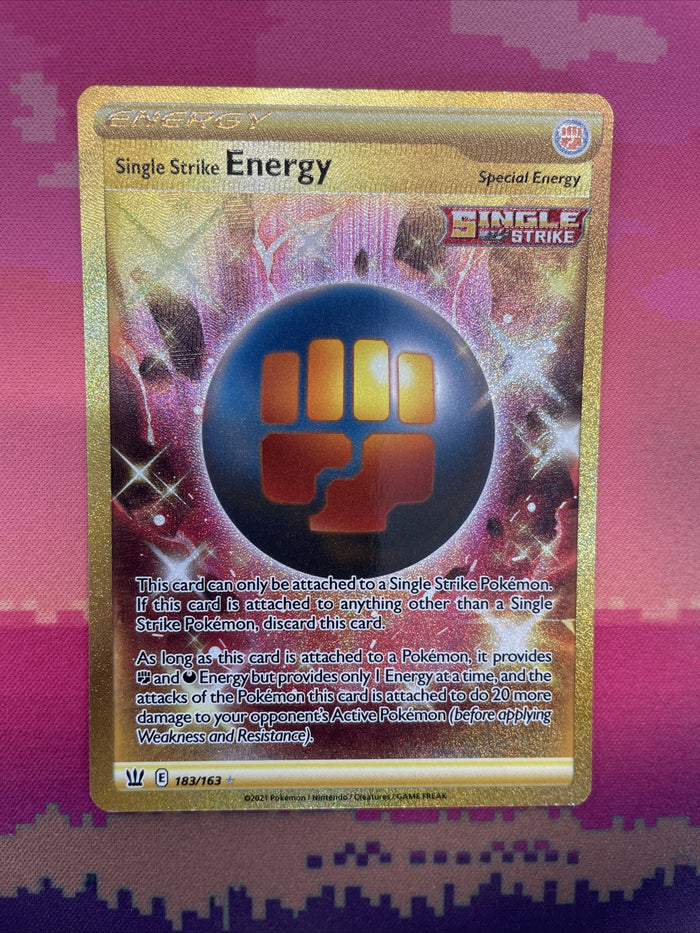 Pokemon Card Single Strike Energy 183/163 Secret Rare Battle Styles v