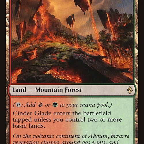 Cinder Glade - Battle For Zendikar Excellent Magic MTG