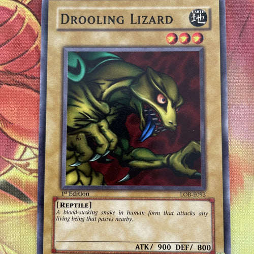 LOB-E093 YuGiOh Drooling Lizard 1st Edition
