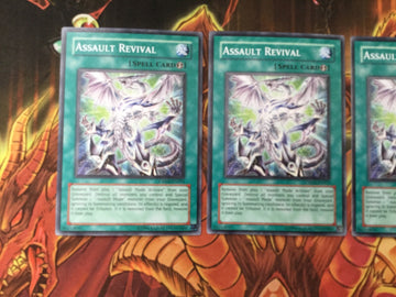 CRMS-EN053 3x Assault Revival Short Print Common Yugioh Cards (back)