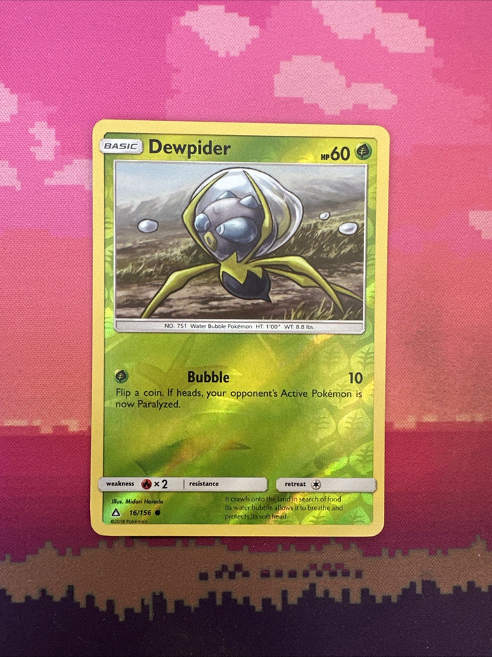 Pokemon Card Dewpider Ultra Prism Reverse Holo 16/156 Near Mint