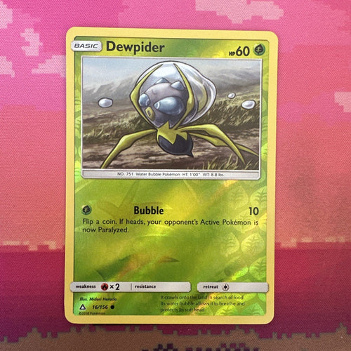 Pokemon Card Dewpider Ultra Prism Reverse Holo 16/156 Near Mint