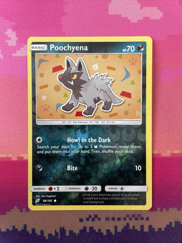 Pokemon Card Poochyena Team Up Reverse Holo 86/181 NM