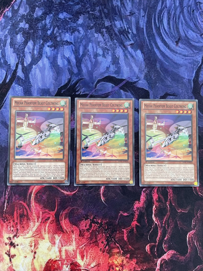 JOTL-EN024 x3 Mecha Phantom Beast Coltwing - Common - Unlimited Edition Yugioh