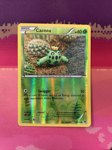 Pokemon Card Cacnea Breakthrough Reverse Holo 4/162 Near Mint