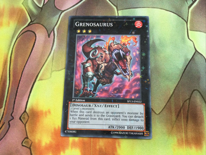 SP13-EN022 1 X Yugioh GRENOSAURUS 1ST ED STARFOIL N/MINT