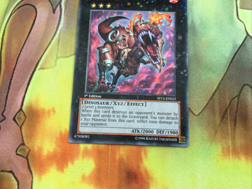 SP13-EN022 1 X Yugioh GRENOSAURUS 1ST ED STARFOIL N/MINT (back)