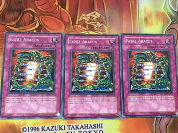 DB2-EN133 3x Fatal Abacus - Common - Unlimited Edition Yugioh