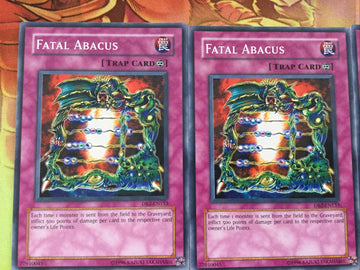 DB2-EN133 3x Fatal Abacus - Common - Unlimited Edition Yugioh (back)