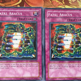 DB2-EN133 3x Fatal Abacus - Common - Unlimited Edition Yugioh