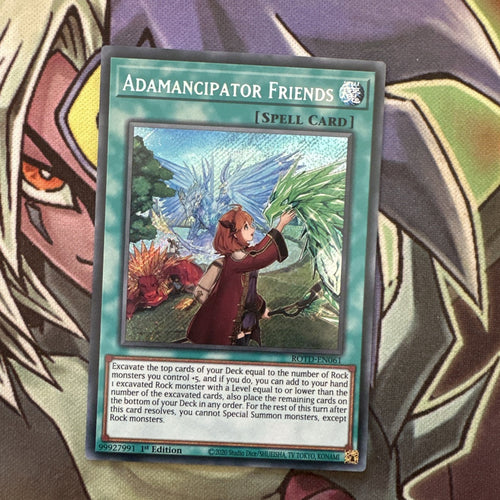 ROTD-EN061 Adamancipator Friends Secret Rare 1st Edition NM Yugioh Card