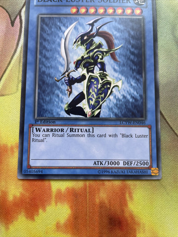 LCYW-EN046 Black Luster Soldier 1st Edition Yugioh (back)