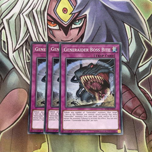 MYFI-EN039 x3 Generaider Boss Bite Super Rare Excellent Conditon Yugioh