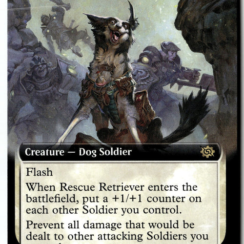 MTG Rescue Retriever (Extended Art) The Brothers' War LP Magic The Gathering