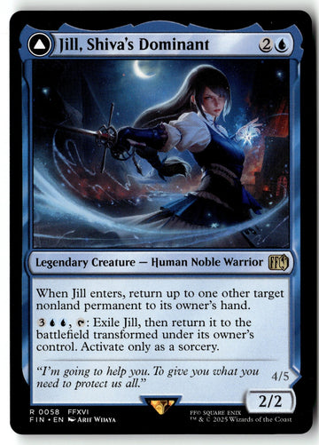 MTG Jill, Shiva's Dominant FINAL FANTASY LP Magic The Gathering