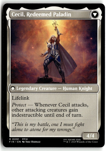 MTG Cecil, Dark Knight FINAL FANTASY LP Magic The Gathering (back)