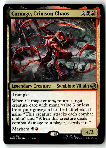 MTG Carnage, Crimson Chaos Marvel's Spider-Man LP Magic The Gathering