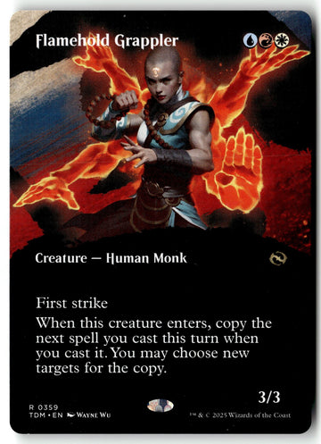 MTG Flamehold Grappler (Borderless) Tarkir: Dragonstorm LP Magic The Gathering