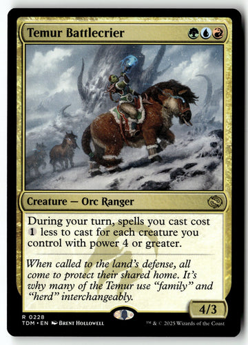 MTG Temur Battlecrier Tarkir: Dragonstorm LP Magic The Gathering