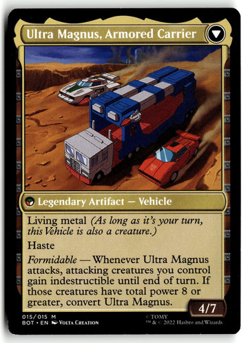 MTG Ultra Magnus, Tactician Universes Beyond: Transformers LP (back)
