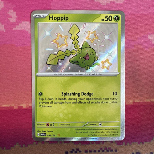 Pokemon Card Hoppip 096/091 Shiny Paldean Fates Near Mint