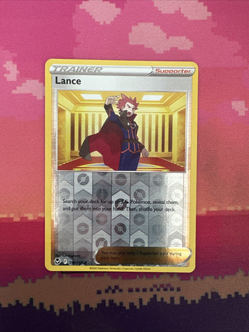 Pokemon Card Lance Silver Tempest Reverse Holo 159/195 NM