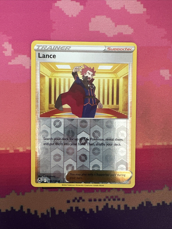 Pokemon Card Lance Silver Tempest Reverse Holo 159/195 NM