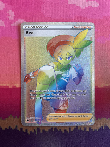 Pokemon Card Bea Vivid Voltage 193/185 Secret Rainbow Rare Near Mint