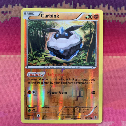 Pokemon Card Carbink Fates Collide Reverse Holo 50/124 Near Mint