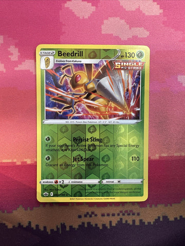 Pokemon Card Beedrill Chilling Reign Reverse Holo Rare 003/198 Near Mint