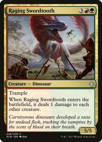 Raging Swordtooth - Ixalan Excellent Magic MTG