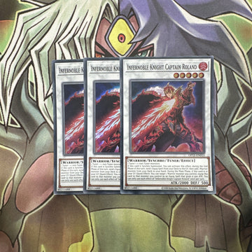 OP15-EN010 x3 Infernoble Knight Captain Roland Super Rare Excellent Yugioh